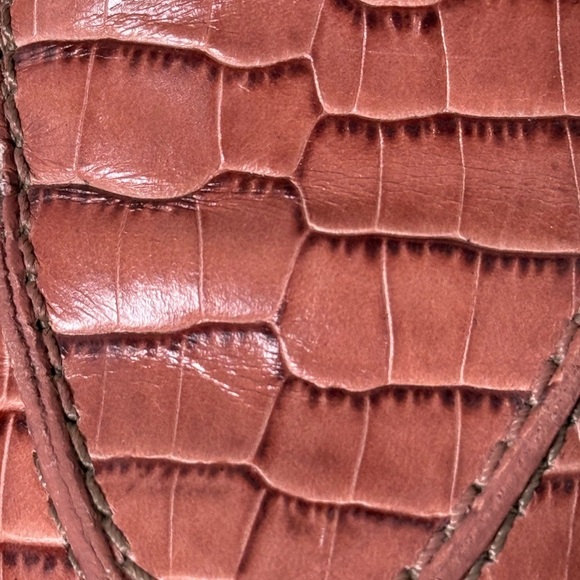 J. Crew Women's Sz 8 Academy Penny Loafers in Croc-Embossed Leather - Picture 4 of 12